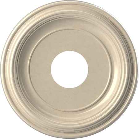 Ekena Millwork Traditional PVC Medallion (Canopies up to 7 1/2"), 13"OD x 3 1/2"ID x 1 1/4"P, Metallic Mist CMP13TREPE